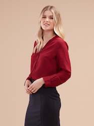 Clothing: Windsor Blouse - Cherry Red
