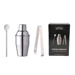 Dad Gifts: Cocktail Shaker and Bar 3pc Gift Set by Men's Republic