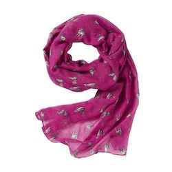 Miss And Mum Gifts: Purple Signature Animal Print Scarf by Fable England
