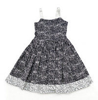 Products: Black and White Baby Doll Dress : Sample Size age 8 - 10 KAF KIDS