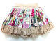 Bella Rose Print Cotton Skirt w/ Nude Satin Trim : Sample Size age 6 - | KAF KIDS