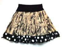 Wild Horses Print Cotton Skirt w/ Spotty Trim : Sample Size age 12 - 1 | KAF KIDS