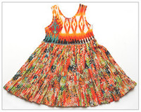Products: Orange Rayon Dress : Sample Size age 1 - 2 | KAF KIDS