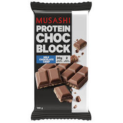 Musashi Protein Chocolate Block - 120g Milk Chocolate Crisp
