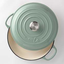 Cookware: KitCo Cast Iron Shallow Casserole 3L 30cm - Pistachio