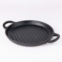 KitCo Cast Iron Grill Pan 25.5cm - Matte Black