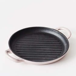Marshmallow Collection: KitCo Cast Iron Grill Pan 25.5cm - Pink Marshmallow