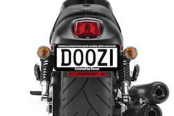 Create your own custom motorcycle number plate surrounds