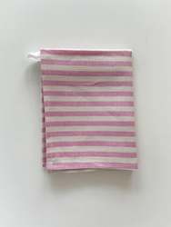 Clothing wholesaling: Linen Tea Towel, Pink/ off-white Stripe