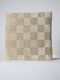 SALE Floor Cushion, Ecru Checkerboard