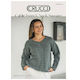 2305 Cable Front V Neck Sweater