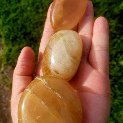 Golden Healer palm stone