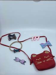 Cat handbag - with mystery hair accessories