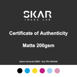 Printing: Certificate of Authenticity