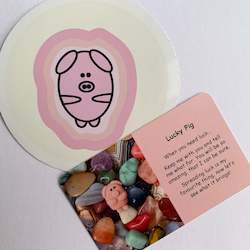 Mental Health Well Being Stickers: Sticker - Lucky Pig