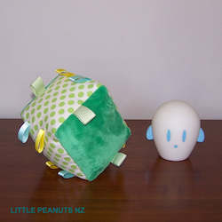 Soft Toys: Lime Dot Activity Cube