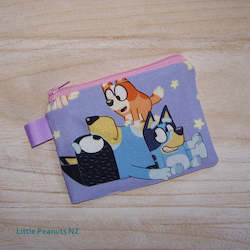 Tote Bags: Coin/Card purse - Bluey Purple