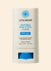 LITTLE URCHIN Natural Zinc Stick Clear, SPF 50+, 20g