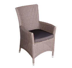 Furniture: Rattan Tub Chair - Brown