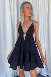 Mini Dresses: Indigo Mini Dress Black (S)