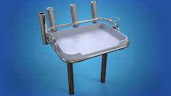 Fishing Accesories: Stainless Steel Medium board 4 x rod holders, 1 x can holder 2 x folding legs