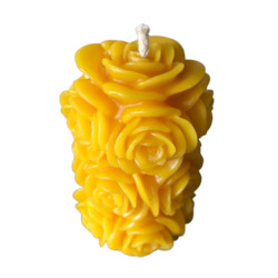 Beekeeping: Beeswax Rose candle