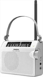 Sangean Radios: Sangean PR-D6W AM/FM portable radio, bass and treble, comes with power adaptor