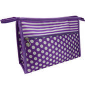 Gift: Cosmetic Bag Stripe/Spots Purple