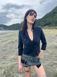 Clothing: Etoile Isabel Marant Cropped Blazer Navy
