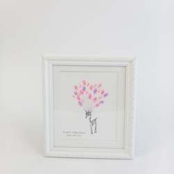 Adult, community, and other education: Baby Shower Fingerprint Guestbook - Baby Deer