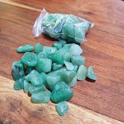 Tumble Stones: Green Aventurine Drilled Chip Bag