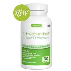 Health supplement: Ashwagandha+ L-Theanine & Magnesium, Adaptogen Complex With KSM-66, Zinc & B Vitamins