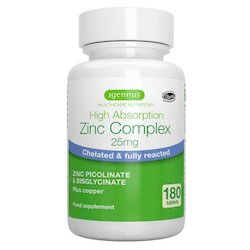 Health supplement: High Absorption Zinc Complex | 6 Month Supply
