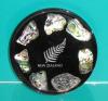 Paua shell coaster - silver fern