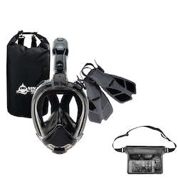 All: Package: Electra (Snorkel Mask + Fins + Bag + Waterproof Pouch)