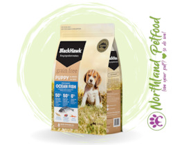 FREE TREATS with 7kg or Larger -- BlackHawk Grain Free Puppy Ocean Fish