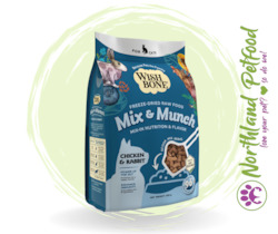 Mix & Munch Chicken & Rabbit Freeze-Dried Raw Food Toppers for Cats 350g