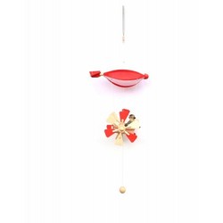 Hanging bouncer. Hot air balloon (blue &. Red) (999) - hanging mobiles - miscellaneous wooden toys