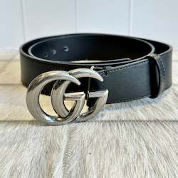 Clothing: Gucci GG Marmont Black Leather Belt