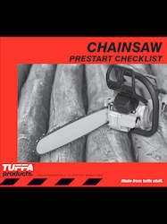 Prestart Checklist Books: Chainsaw Prestart Checklist Books