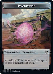 Game: Powerstone // Golem Double-Sided Token [The Brothers' War Tokens]