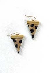 Jewellery manufacturing: Cheetah Triangle Earrings- Gold or Silver options
