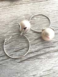Jewellery manufacturing: Silver Botanical Pearl Hoops