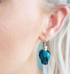 Jewellery manufacturing: Wild Flower Bud Earrings -Dark Teal in your choice of Earring fitting and colour