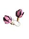 Wild Flower Buds -Bubblegum pink on Ear Wires