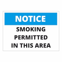 Notice Smoking Permitted in this Area