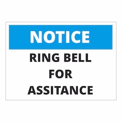 Frontpage: Notice Ring Bell for Assistance