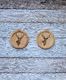 Bamboo Coaster - Stag Head 2 piece set