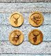 Bamboo Stag Coaster 4 piece set
