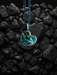 Jewellery: Paua Heart pendant #1